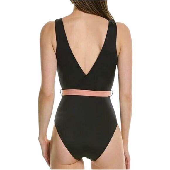 NWT Onia Michelle One-Piece Black Swimsuit with Belt – Sz. Small - Picture 2 of 4